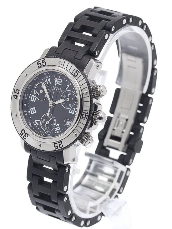 HERMES Clipper diver CL2.315 Chronograph black Dial Quartz Ladies Watch_939660 main image 10